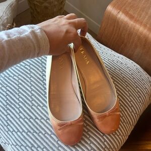 Prada Women's Peach and Beige Flats size 7 in really good condition